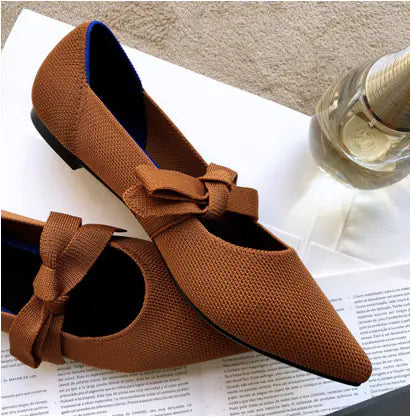 Chic Bow Point Flats