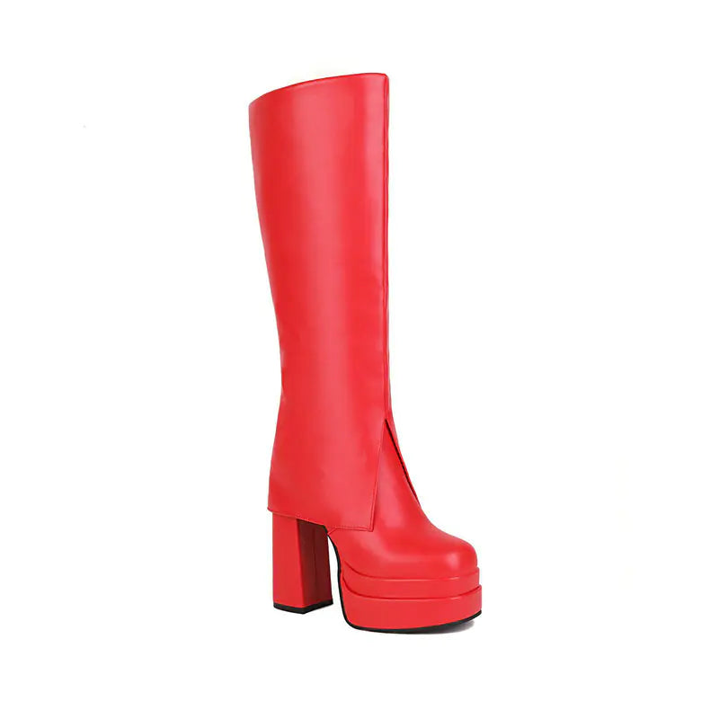 Elevated Chic Knee-High Platform Boots