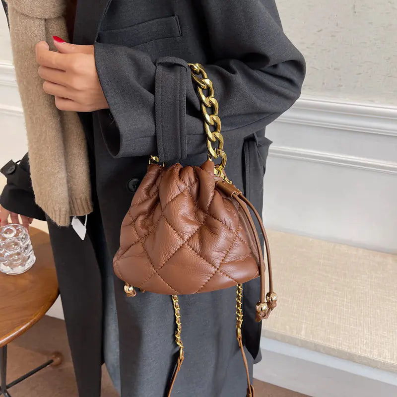 Grace Casual Mini Chain Bucket Bag