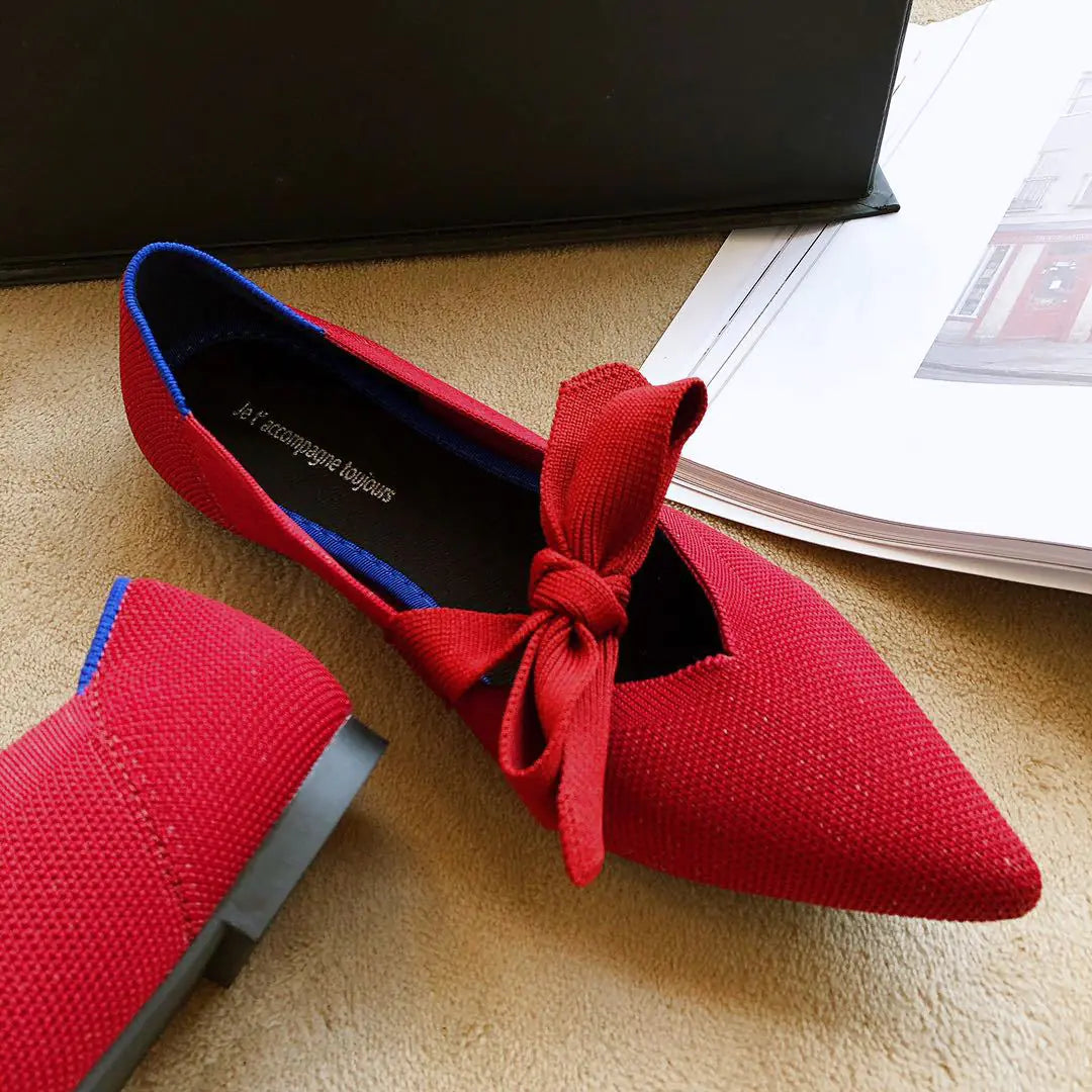 Chic Bow Point Flats