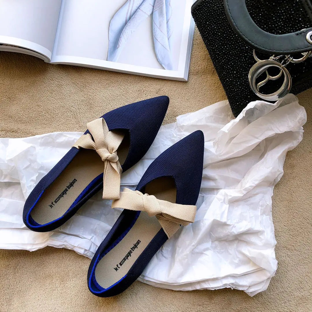 Chic Bow Point Flats