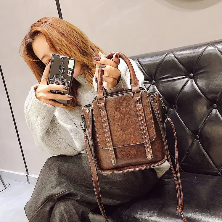 Retro Korean Style Handheld Crossbody Bag