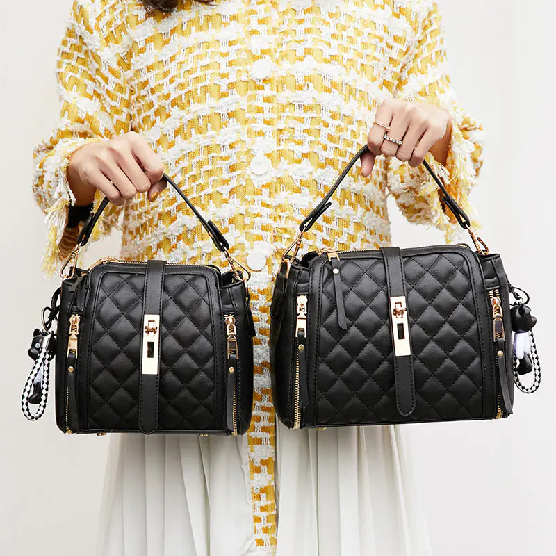 Diamond Quilted Bucket Bag