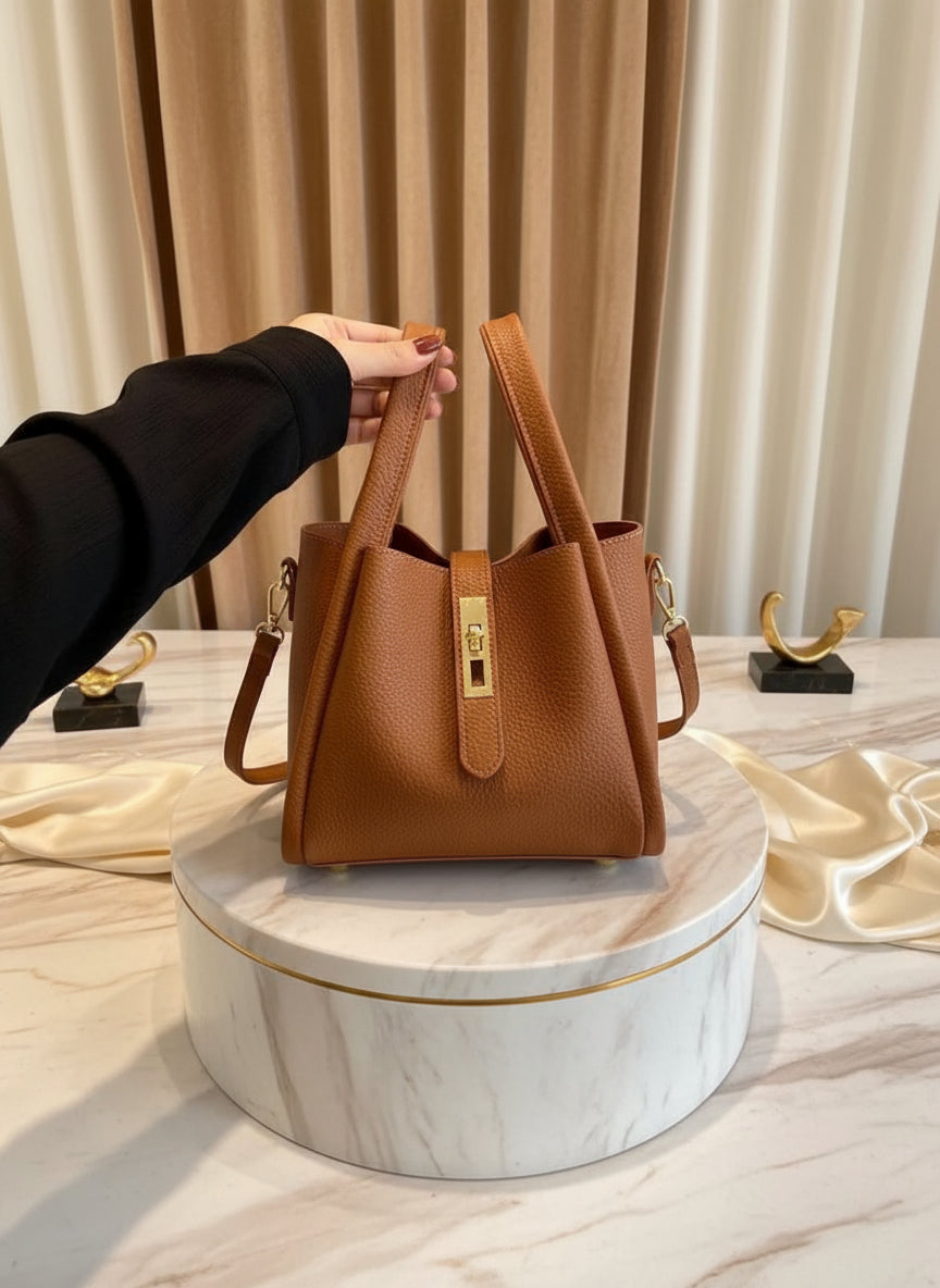 LUXE Leather Bucket Bag