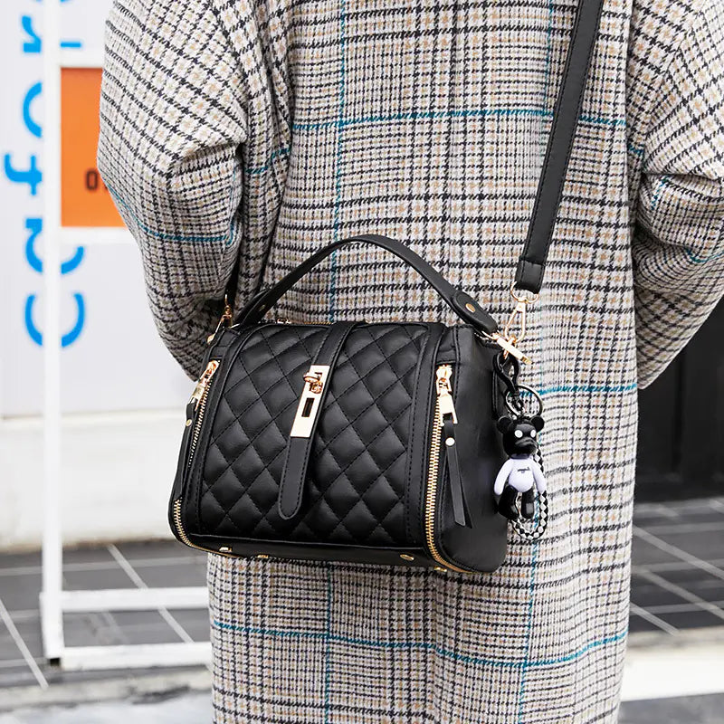 Diamond Quilted Bucket Bag