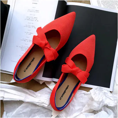 Chic Bow Point Flats
