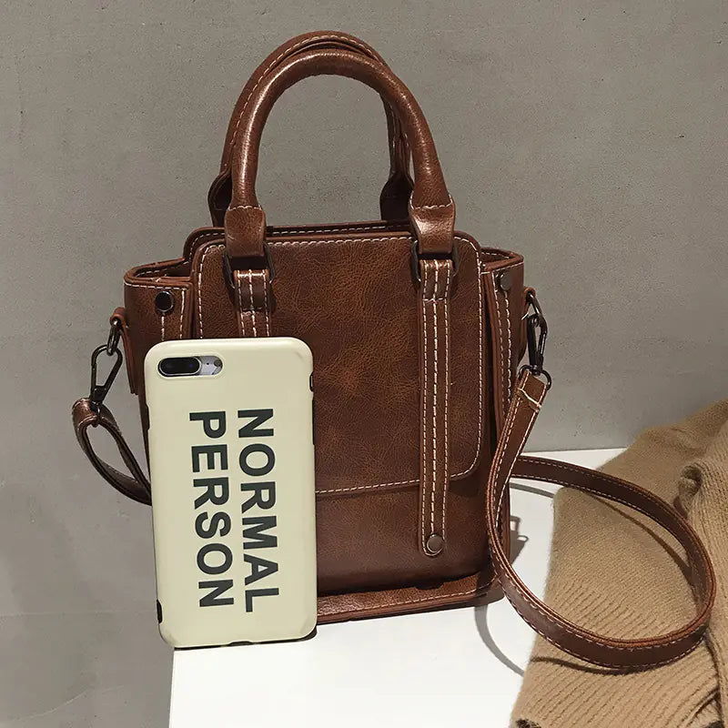 Retro Korean Style Handheld Crossbody Bag