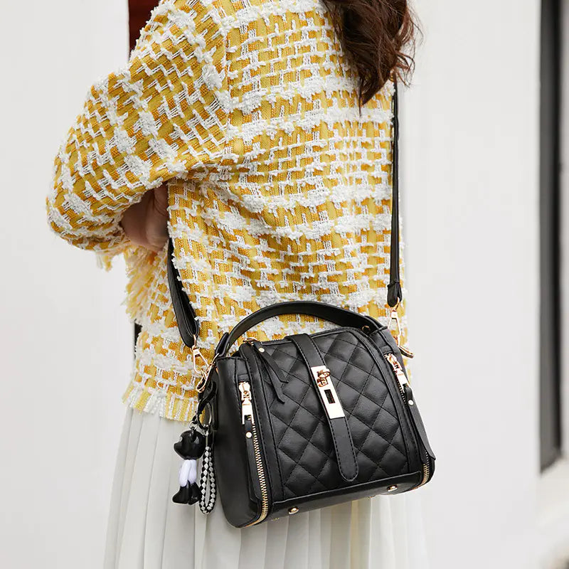 Diamond Quilted Bucket Bag