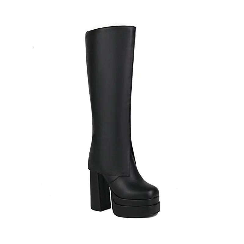Elevated Chic Knee-High Platform Boots