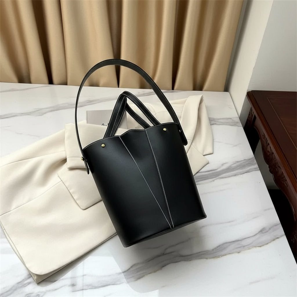 Women's Casual Large Capacity Handheld Bucket Bag