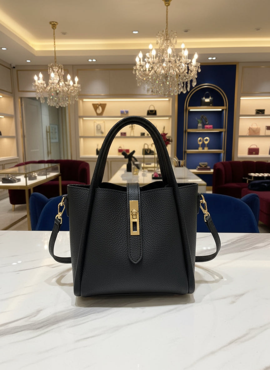 LUXE Leather Bucket Bag