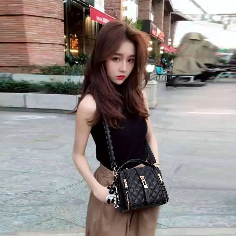 Diamond Quilted Bucket Bag