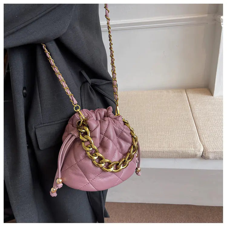 Grace Casual Mini Chain Bucket Bag
