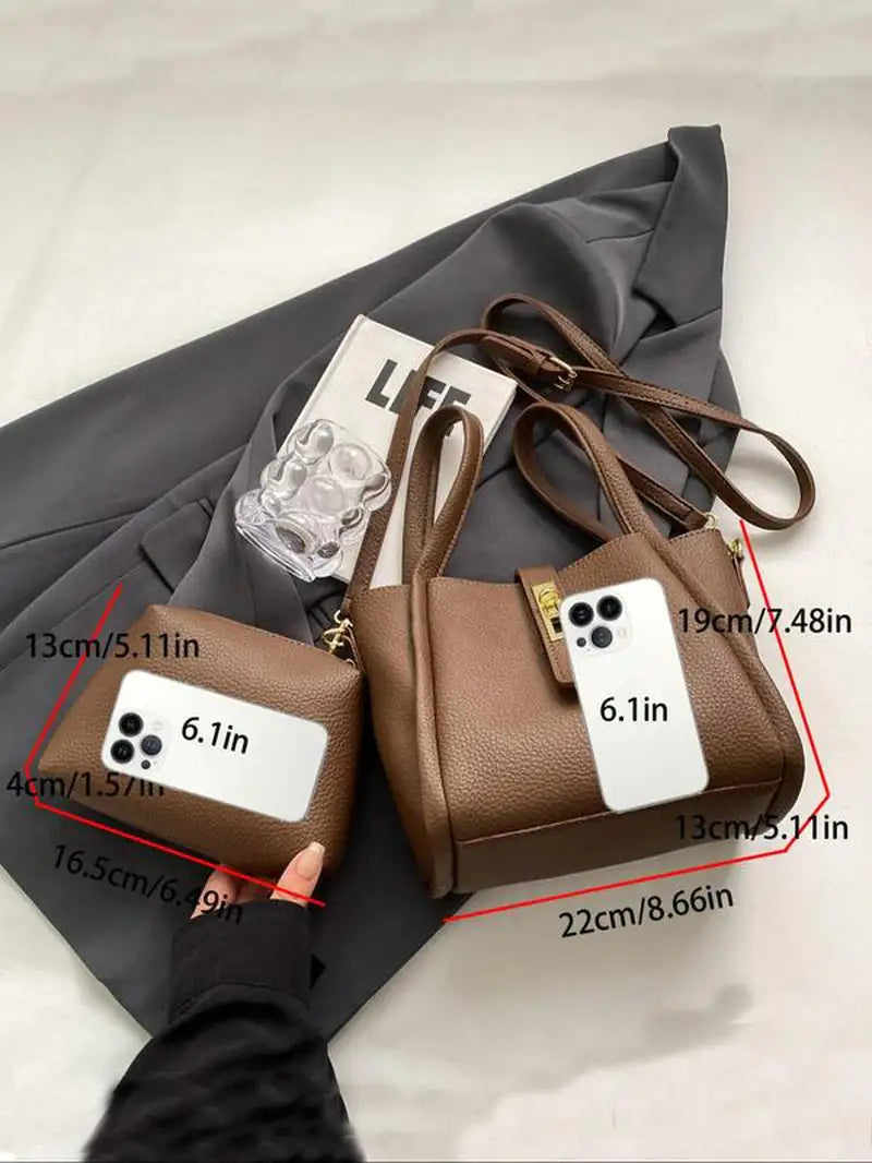 LUXE Leather Bucket Bag