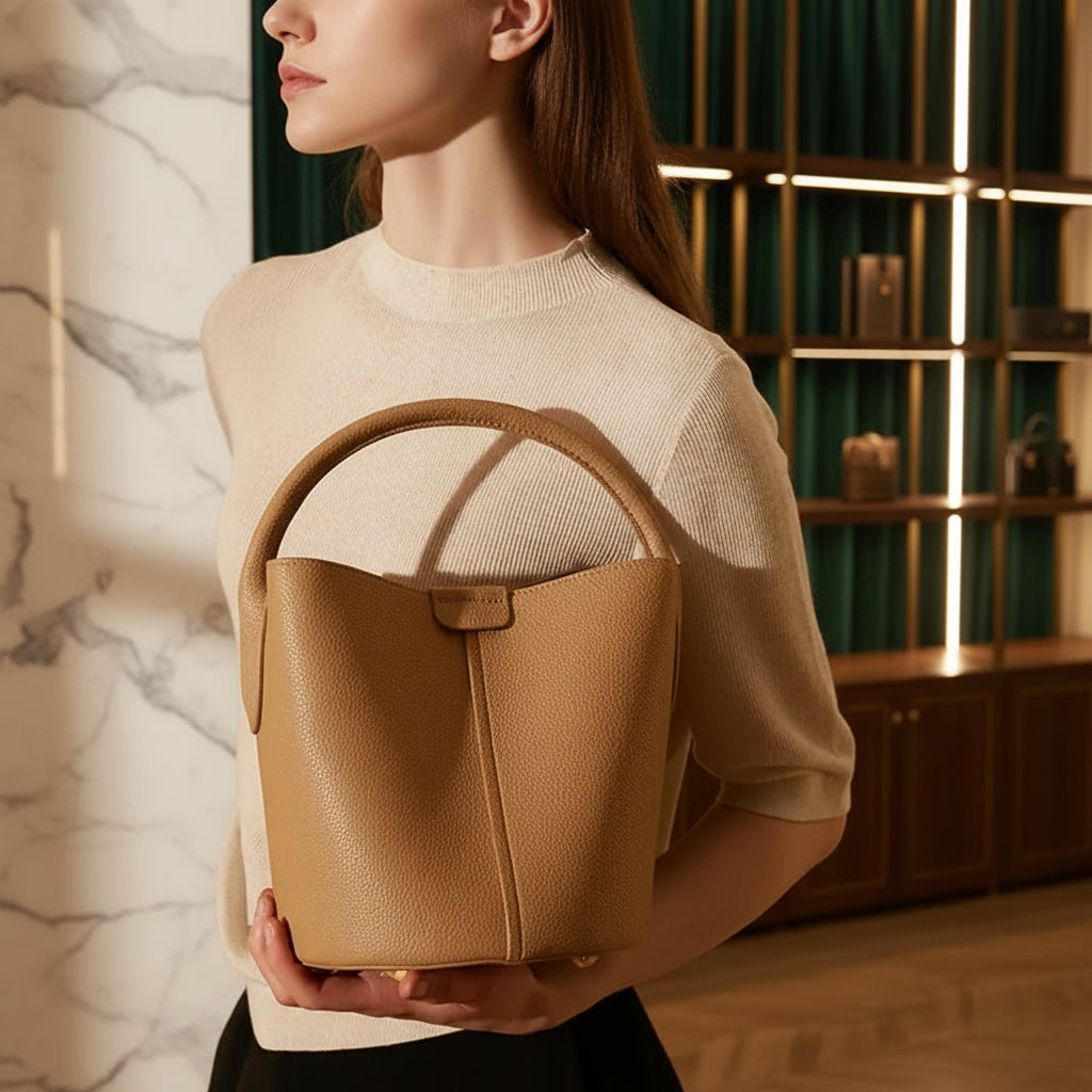Elegant Crossbody Bucket Bag