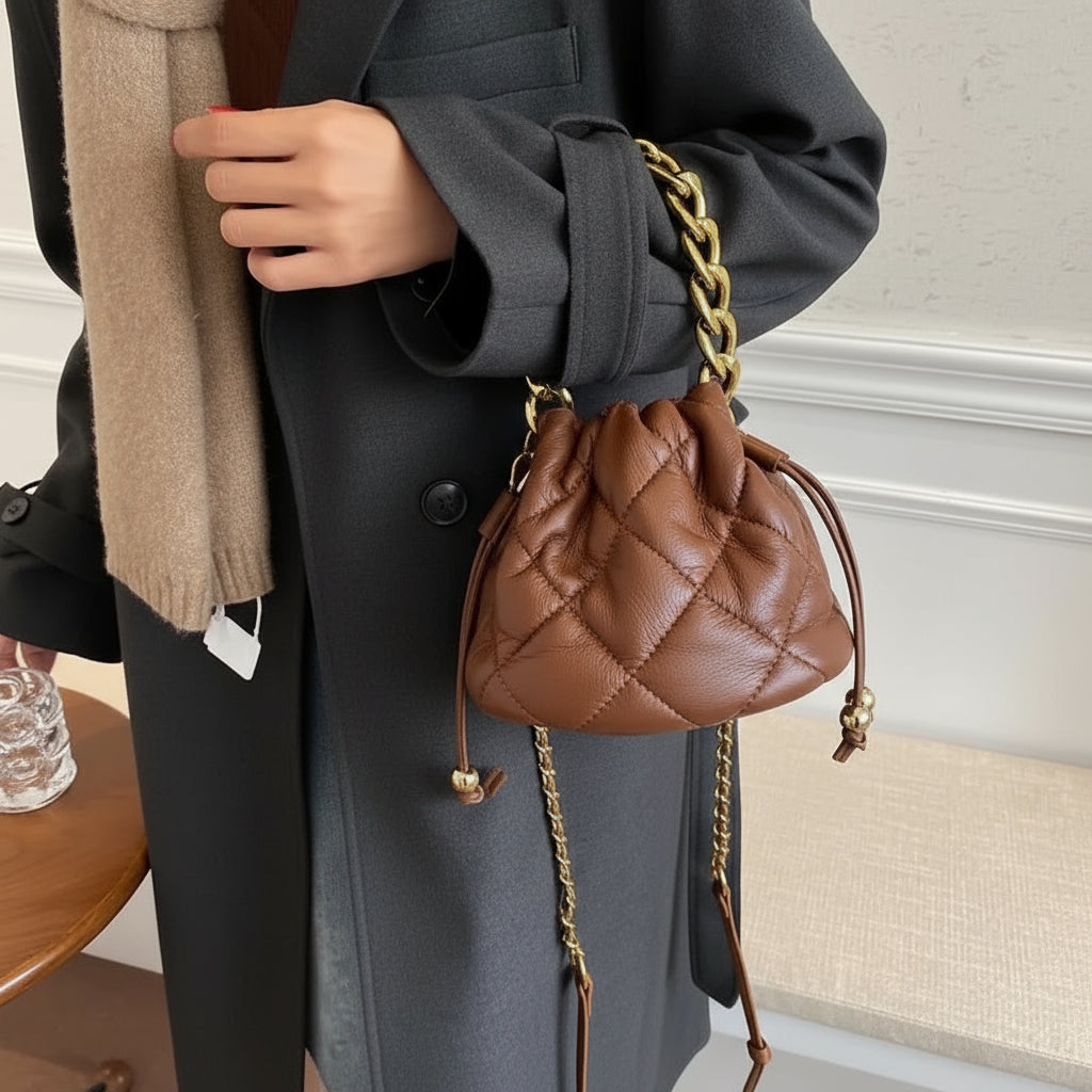 Grace Casual Mini Chain Bucket Bag