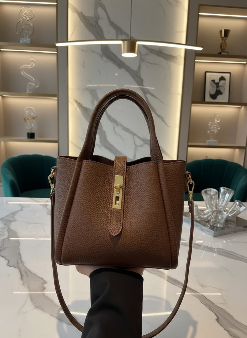 LUXE Leather Bucket Bag
