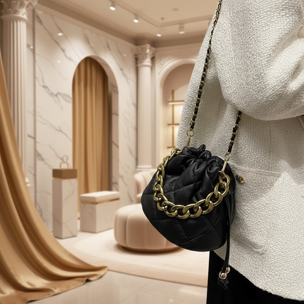 Grace Casual Mini Chain Bucket Bag