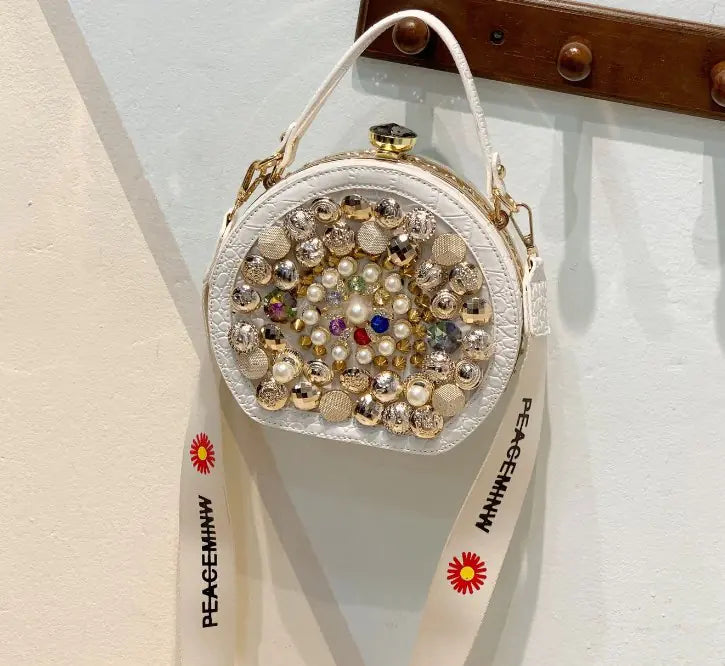 Pearl Round Makeup Bag